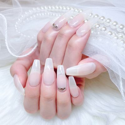 【オフ無料🌟】強度抜群❗️フィルイン可の長さだし10本＋ワンカラーorラメグラ💅🏻