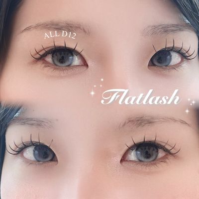【*超軽量&長持ちマツエク*】フラットラッシュ140本　￥5500
