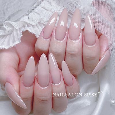ハーフチップ長さだし🎀ワンカラーorラメグラデーション