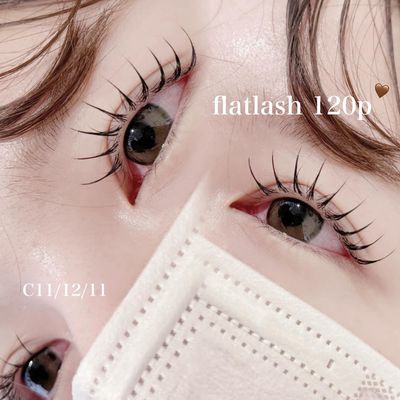 🎀フラットラッシュ120本 ~オフ込み~ 🎀 LED変更➕¥500