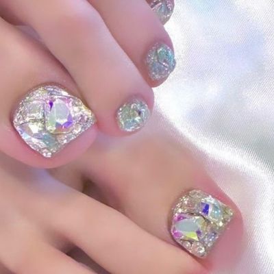《フット》親指キラキラアートワンカラー💎