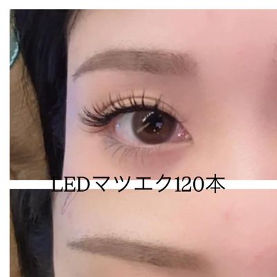 💜フラットラッシュ💜120本コース💜LEDマツエク