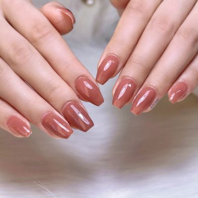 ★HAND🩵美フォルムワンカラーorラメグラ✨ケア込み