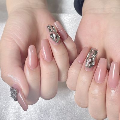 【チップ長さ出し|ナチュラル】 ワンカラー ¥6,280