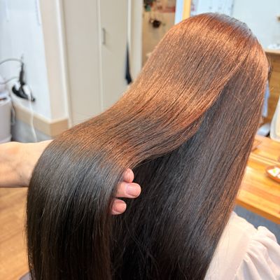 艶髪カラー✨️🌿‬カット+カラー+髪質改善トリートメント
