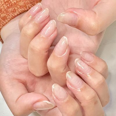 ちゅるん✨️クリアネイル💅補強ネイル