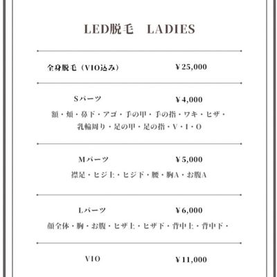 SパーツLED脱毛