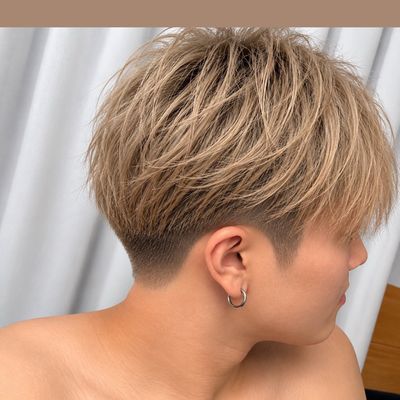 🔶メンズ人気No.1🔶✨💎ブロンド系カラー目指すなら💎ブリーチ２回➕フルカラーメ