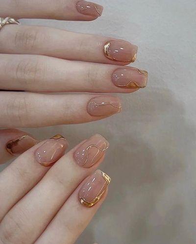 【自爪】
うる艶シアーネイル × 立体ミラーアート