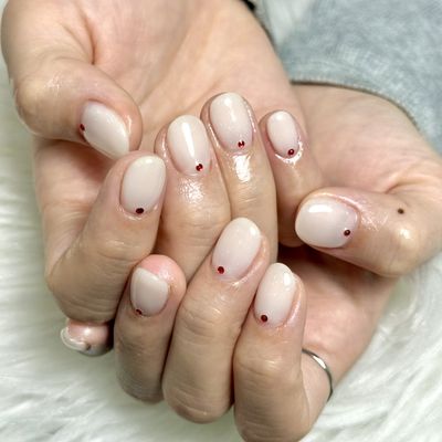 ワンカラー小さいストーン10個付け
