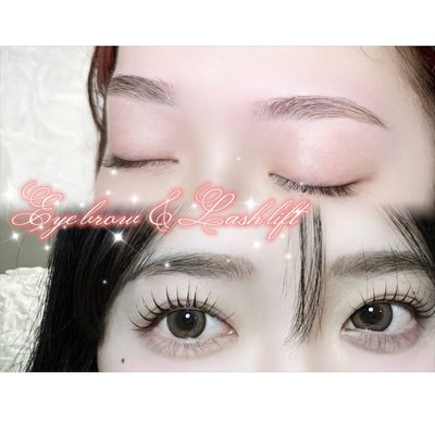 【まつげ&眉毛】マスカラパーマ＋束間コーティング & アイブロウワックス＋メイク
