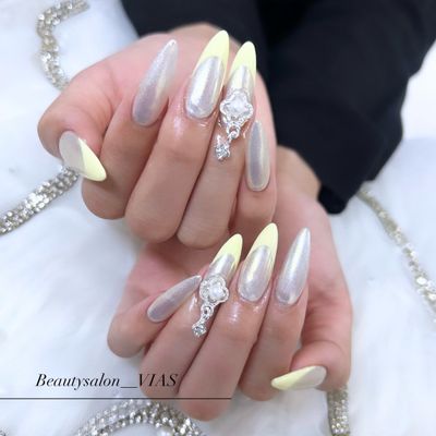 【チップ】10本長さ出しシンプルデザイン