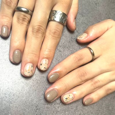 秋色🍂カラー💅テラゾー柄