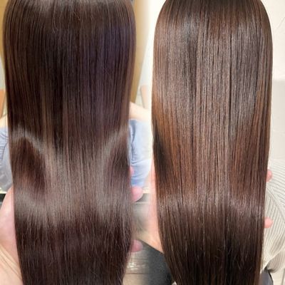似合わせカット＋オイル縮毛矯正＋髪質改善水素トリートメント