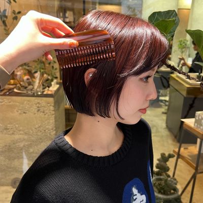 髪質改善カラー+ボブカット+ReFaバブル¥18,150円→13,600