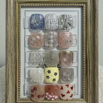 🦶フットワンカラー＋アート2本✨足元も可愛く🎀【¥5,800】