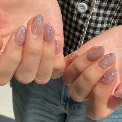 【オフ込み】梅雨ネイル☔️ニュアンスネイル