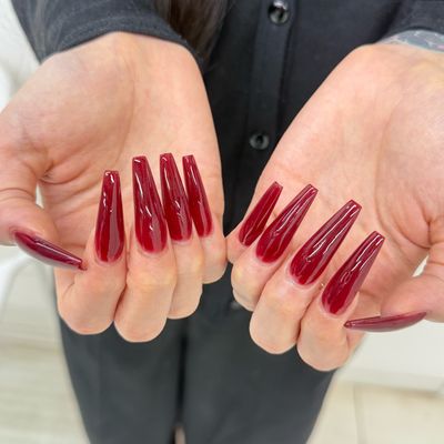 【アクリルスカルプ】ワンカラー/ラメグラ💅🏽
