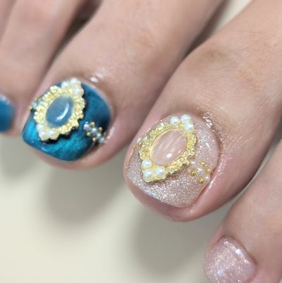 フットアート親指2本(自店オフケア・フットバス込)