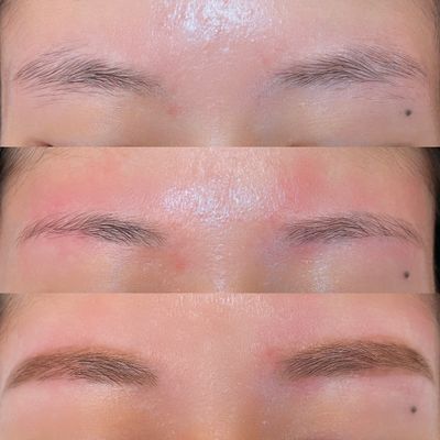 アイブロウスタイリングWAX脱毛１回/仕上げメイク付き