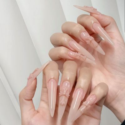 チップ長さ出し10本　3D・ビッグクロムパーツネイル8500