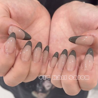 チップの長さだし10本+フレンチネイル