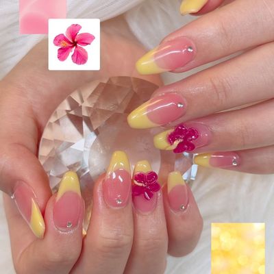 長さ出し 持ち込みデザイン フレンチネイル
