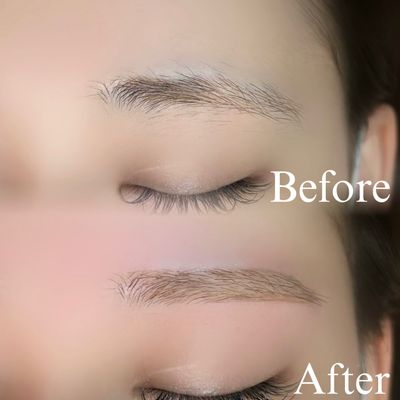 【再来様】眉毛Wax+間引きカット+メイク（メンズ歓迎！）