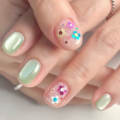デザインネイル4本