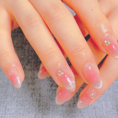 ◎チークにマグネットグラデーション◎小さいパーツ付け放題　¥7800