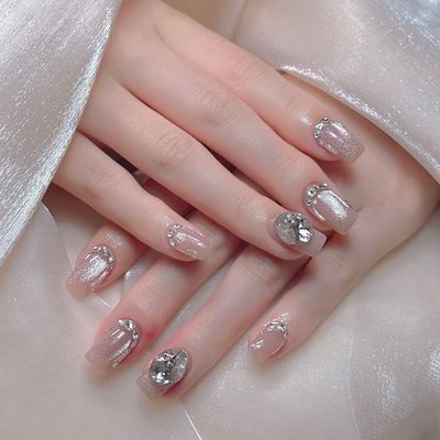🌟キラキラネイル🌟パーツ付け放題デザイン¥8980