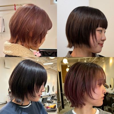 ボブカット(なりたいスタイルを事前に送っていただきます♩)➕💎透明感艶カラー(ワ