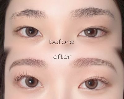 【韓国式ノーグルーまつ毛パーマ👀＋HBL(眉毛パーマ)】垢抜けセット