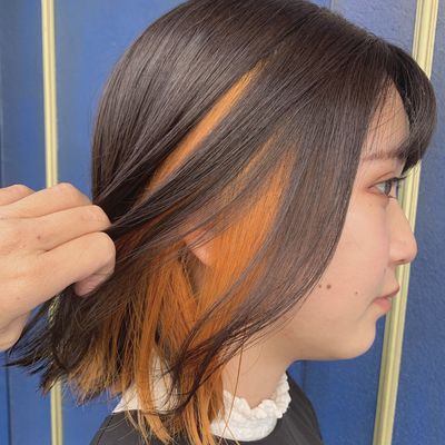 〔外国人風⭐️コース〕カット💇‍♀️＆インナーカラーorフェイスフレミング🌈＆コテ巻き🌟