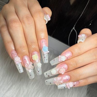 長さ出し持ち込みデザイン10本アート