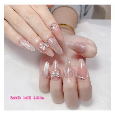 🎀HANDチップ長さ出し10本＋4本デザイン🎀