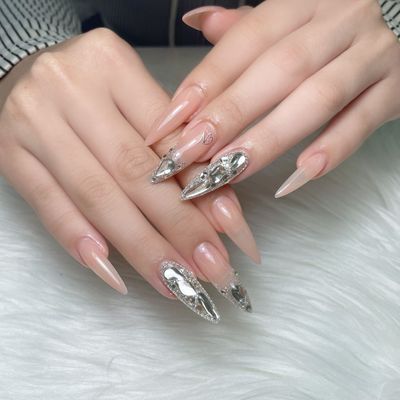 長さだし、4本アート(ストーン、パーツ付け放題)