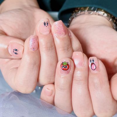 人気★【ジェル】オーダーメイドネイル　持ち込みデザイン4本　