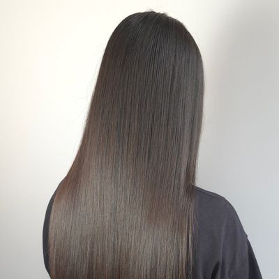 毛先整えカット+縮毛矯正+髪質改善トリートメント