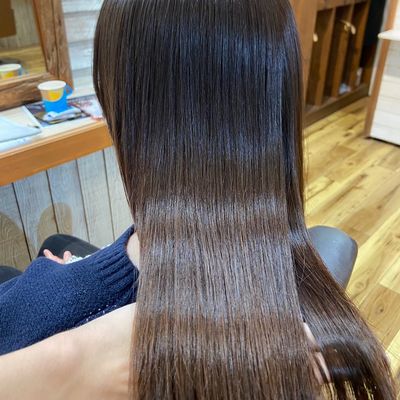 	【髪質改善】縮毛矯正＋MILBON 3step Tr ￥12,000✨