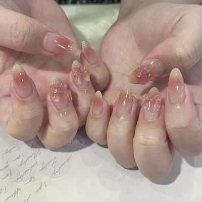 チ−クグラデーションネイル💅