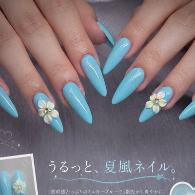 チップ長さ出し、2手作り3D花アート