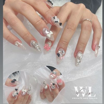 チップ長さ出し10本＋ワンカラー＋時間内でパーツ付け放題✨