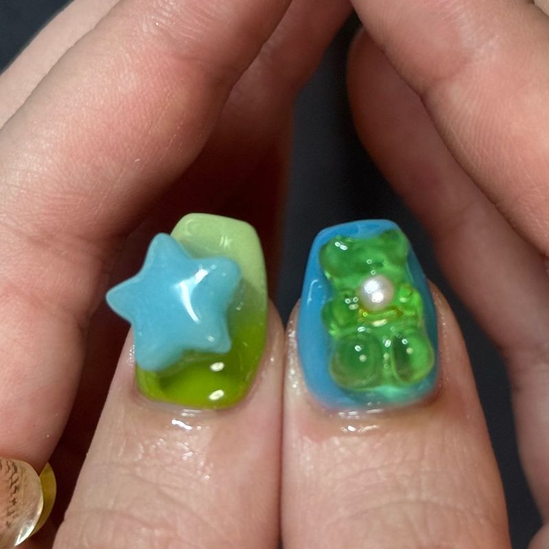 posa nail/個性派ニュアンス/ごてごて/似合わせ