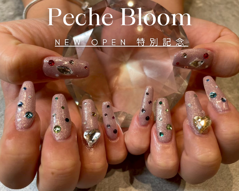 Peche Bloom 梅田 [パラジェル/フィルイン/マグネット/ジェルネイル/長さだし]