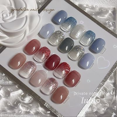 ラメグラデーションと単色　MIX 