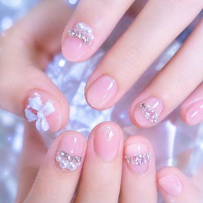 定額サンプル　パーツ付きデザイン
🤍 6本パーツデザイン　他単色🤍