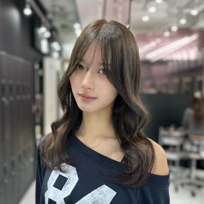 韓国風☆顔周りのみカット+カラー+超音波アイロンTR　￥8480【顔周り/韓国】