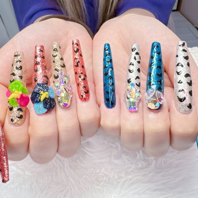 🌸ロングスカルプネイル🌸お好きな長さで❤️ワンポイントに3Dフラワー💅✨