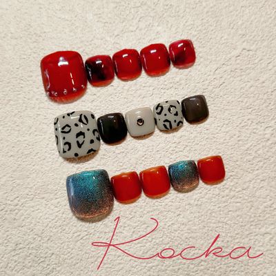 【初回オフ無料！ケア込】秋色フットデザイン 通常¥10500→¥9500